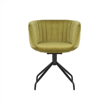 Ergonomic Swivel Leisure Chair With Fabric Cover