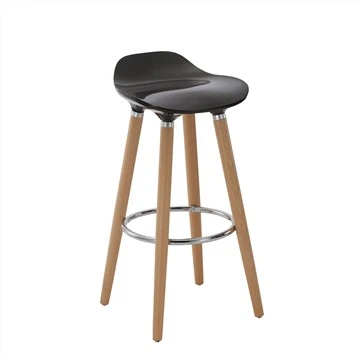 Black Plastic Counter Stool