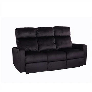 Velvet Fabric Recliner Sectional Sofa