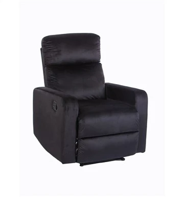 Velvet Fabric Single Recliner Sofa