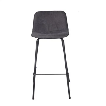 Bar Chairs High Back Gray Fabric