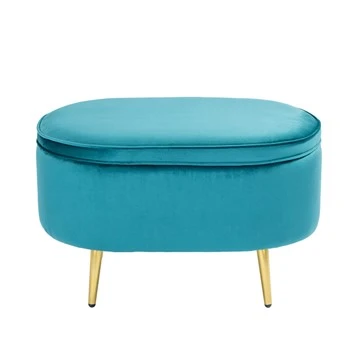 Storage Stool Dressing Table Stool Ottoman with Metal Leg
