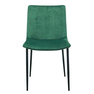 Velvet Fabric Cover Dining Room Chair Without Armrest