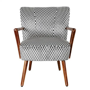 Accent Chair / Leisure Chair / Fabric Upholstered Wooden Armchair