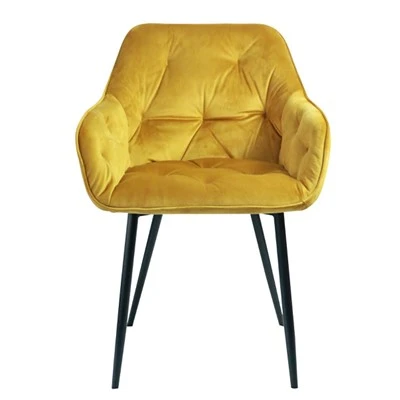 Velvet Fabric Dining Chair Armchair Living Room